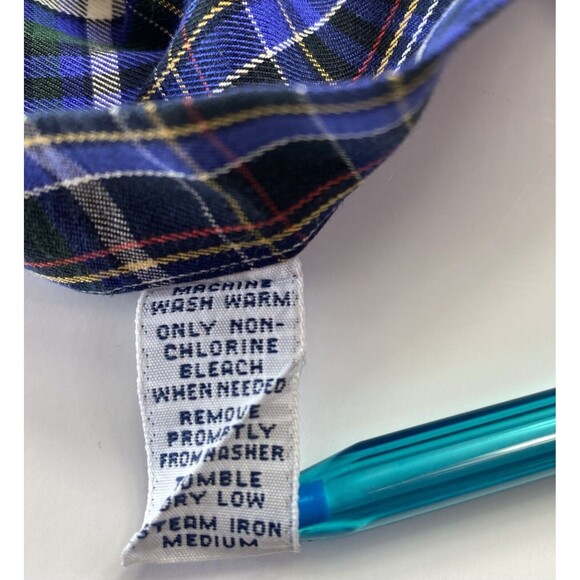 Polo Ralph Lauren Mens Sz XL Custom Fit Blue Plaid Long Sleeve Button Down Shirt - Picture 7 of 12